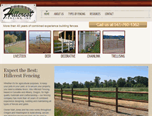 Tablet Screenshot of hillcrestfence.com